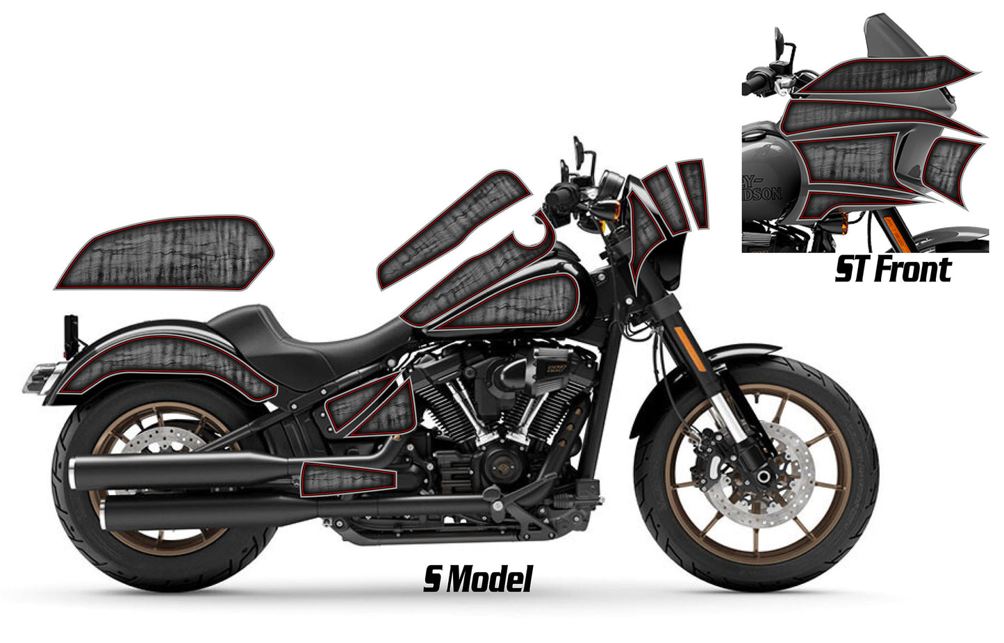 2016 - 2024 Harley Davidson Low Rider S/ST Rocker Graphics Kit