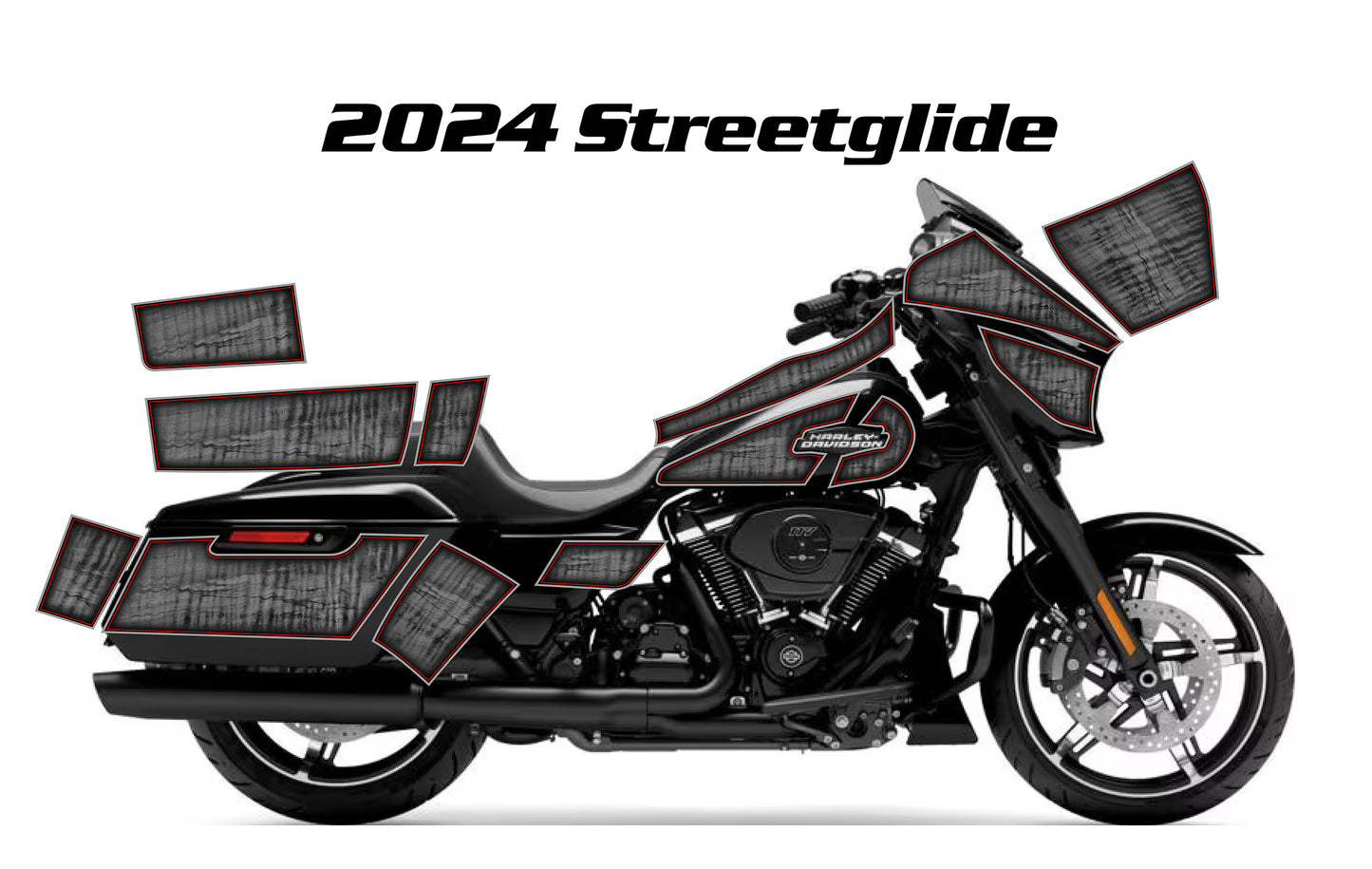 2024 - 2025 Harley Davidson Street Glide Rocker Graphics Kit