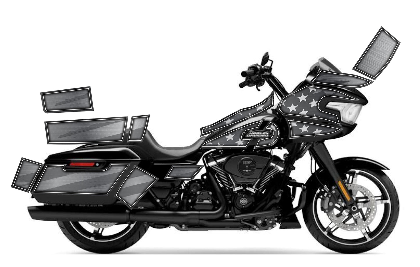 2024-2025 Harley Davidson Road Glide The Patriot Graphics Kit