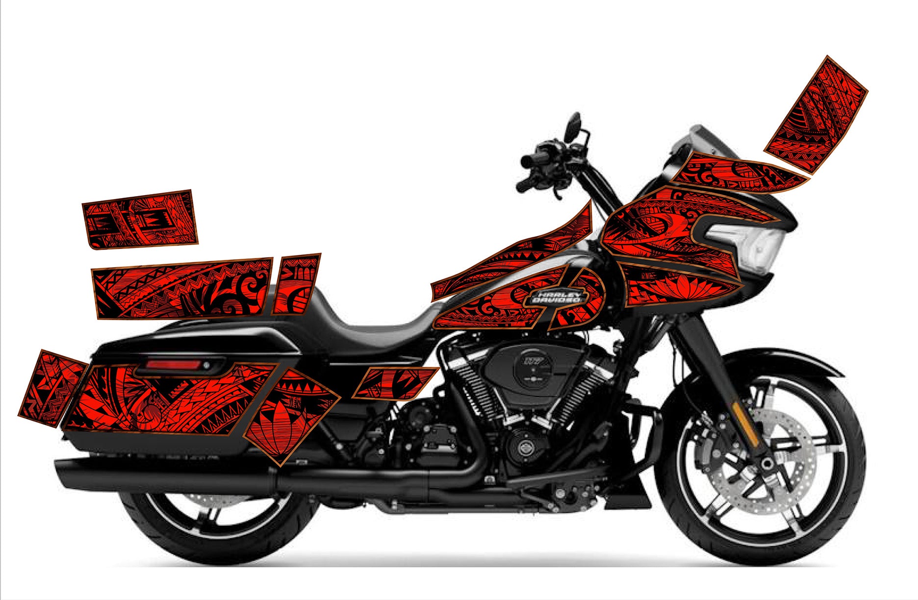 2024 2025 Harley Davidson Road Glide Maui Moto Graphics Kit