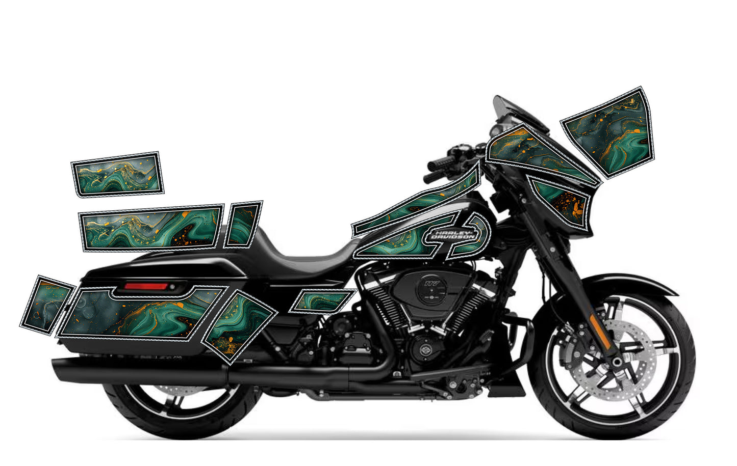 2024 - 2025 Harley Davidson Street Glide Geo Graphics Kit