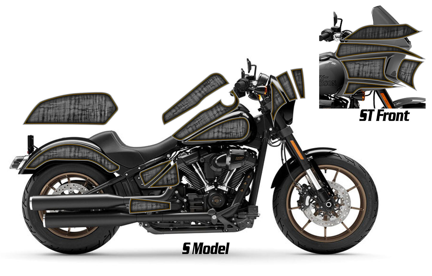 2016 - 2024 Harley Davidson Low Rider S/ST Rocker Graphics Kit