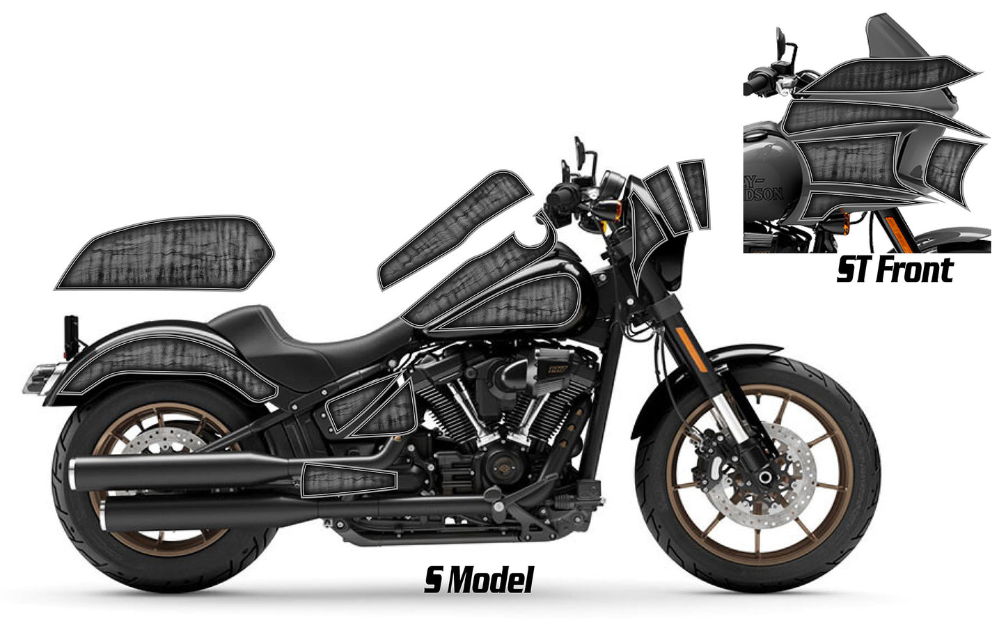 2016 - 2024 Harley Davidson Low Rider S/ST Rocker Graphics Kit