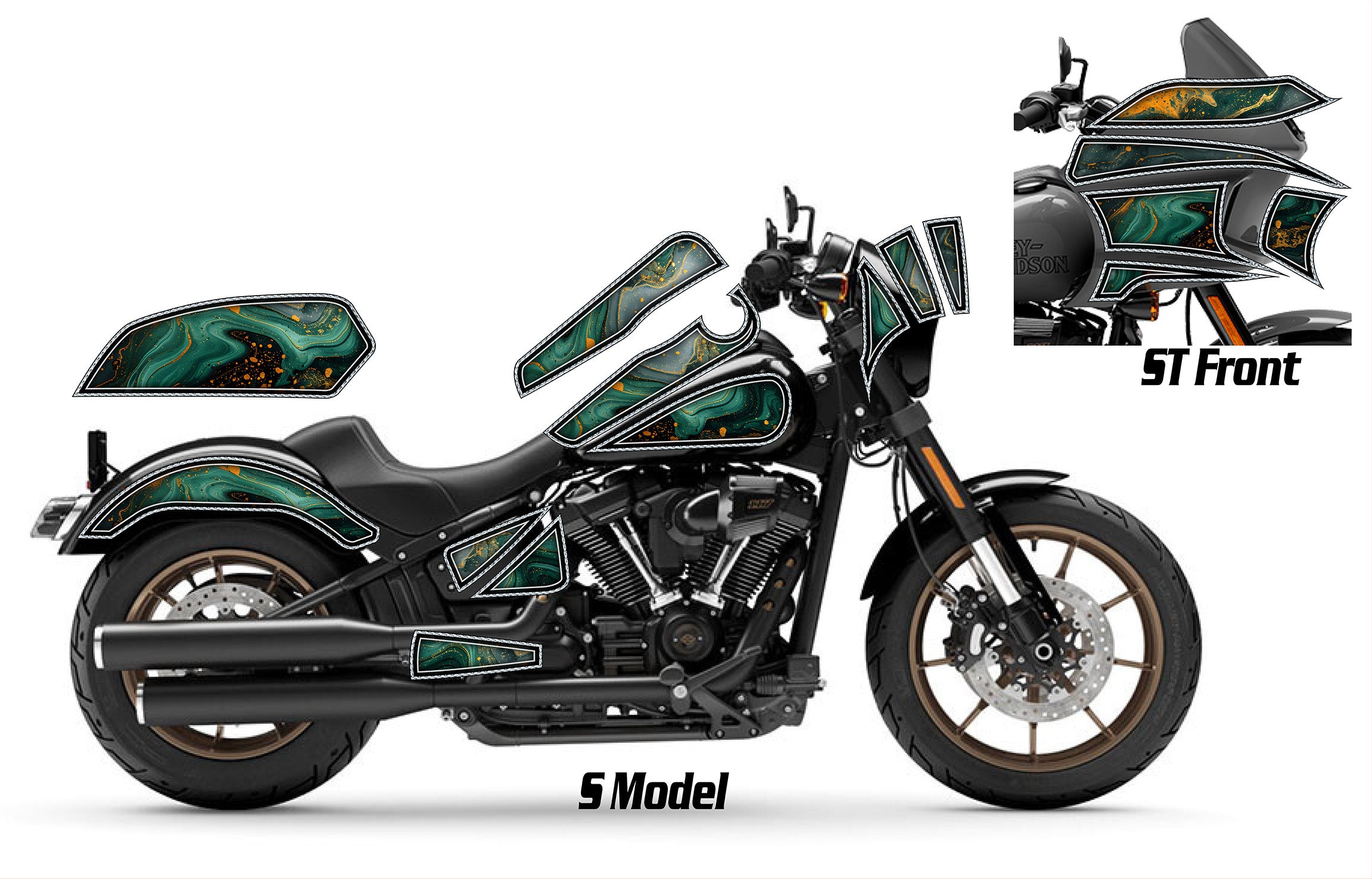 2016 - 2025 Harley Davidson Low Rider S/ST Geo Graphics Kit