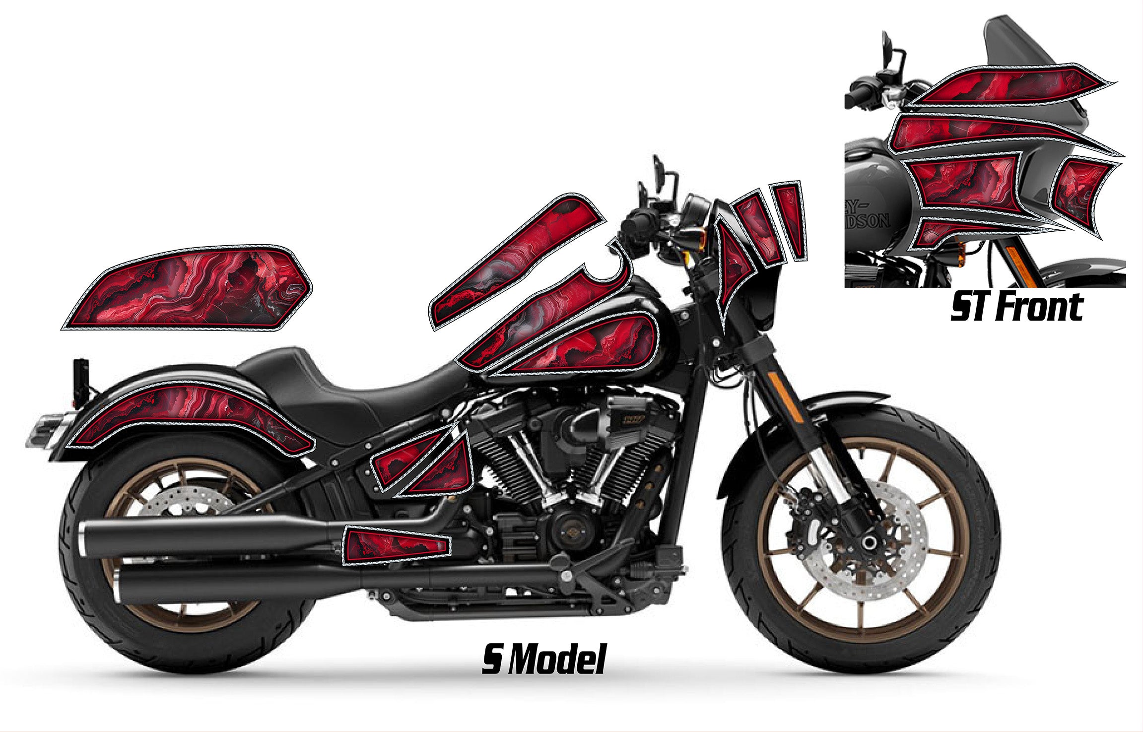 2016 - 2025 Harley Davidson Low Rider S/ST Geo Graphics Kit
