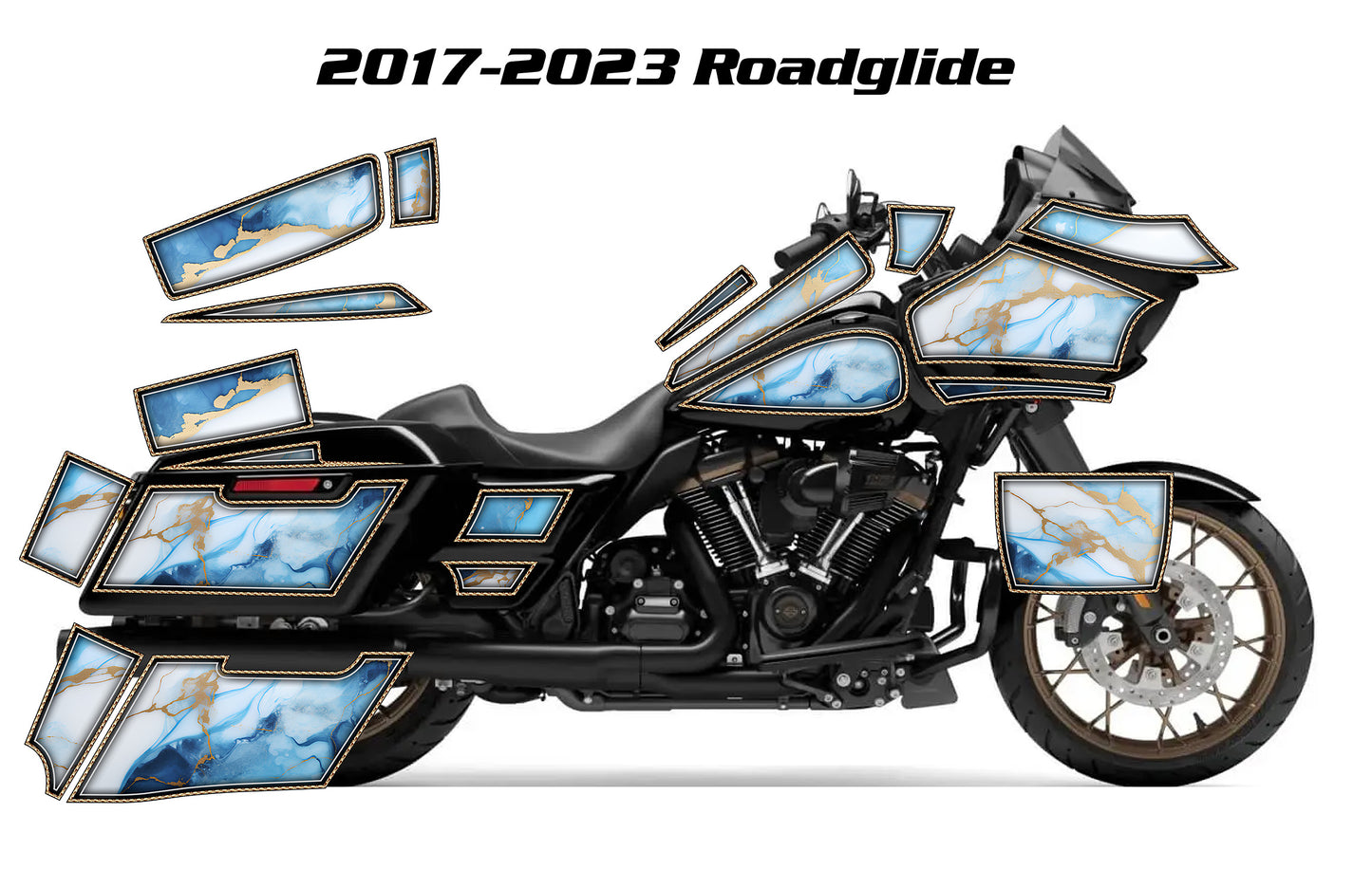 2017 - 2023 Harley Davidson Road Glide Geo Graphics Kit