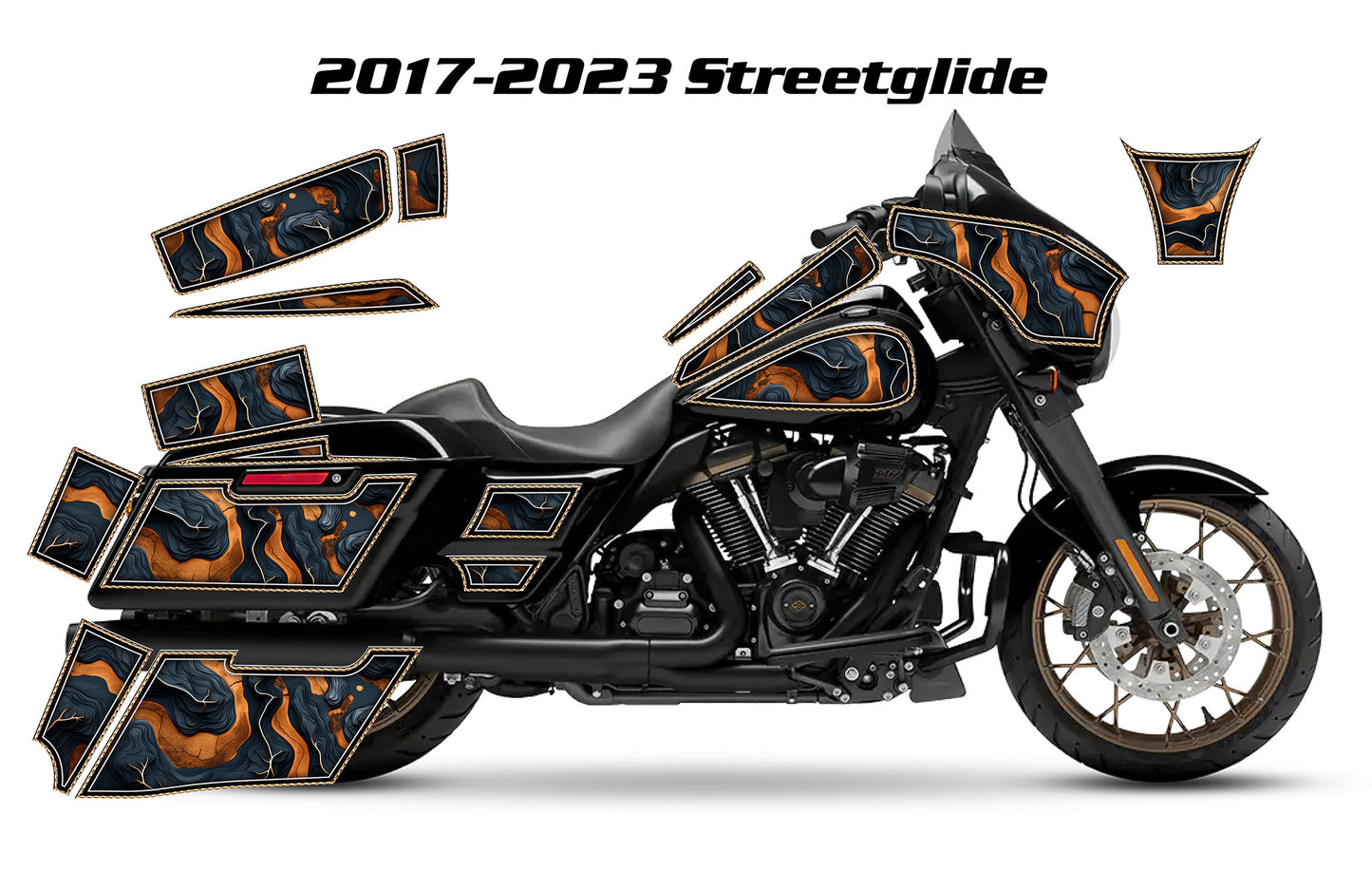 2017 - 2023 Harley Davidson Street Glide Geo Graphics Kit