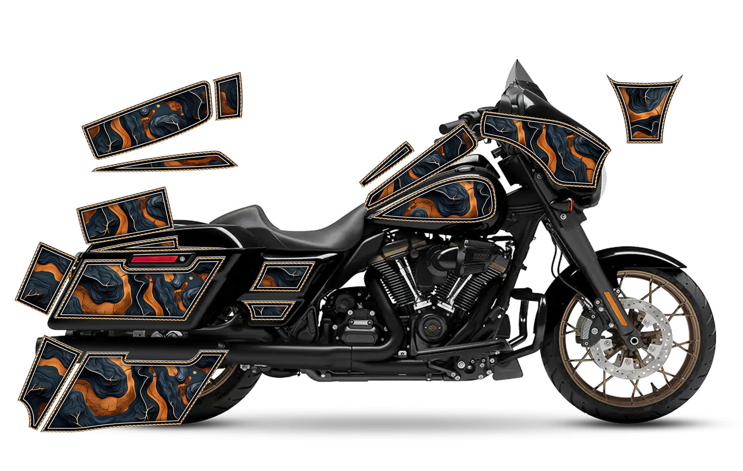 2014 - 2023 Harley Davidson Street Glide Geo Graphics Kit