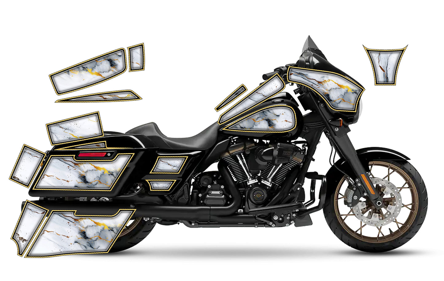 2014 - 2023 Harley Davidson Street Glide Geo Graphics Kit