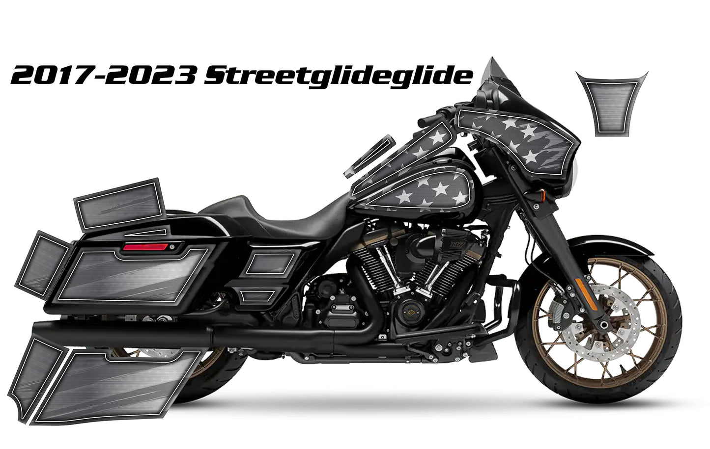 2017 - 2023 Harley Davidson Street Glide The Patriot Graphics Kit