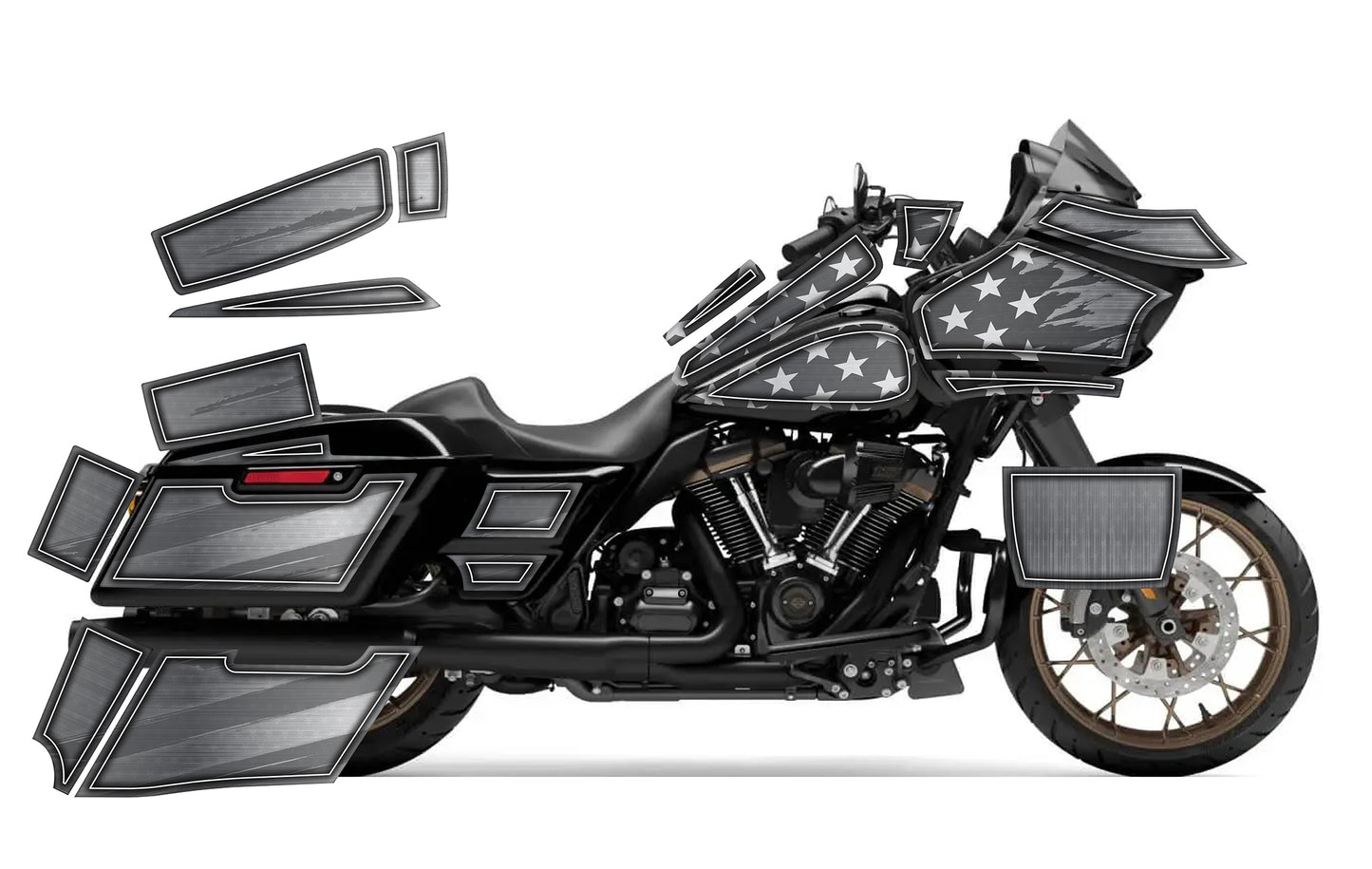 2015 - 2023 Harley Davidson Road Glide The Patriot Graphics Kit