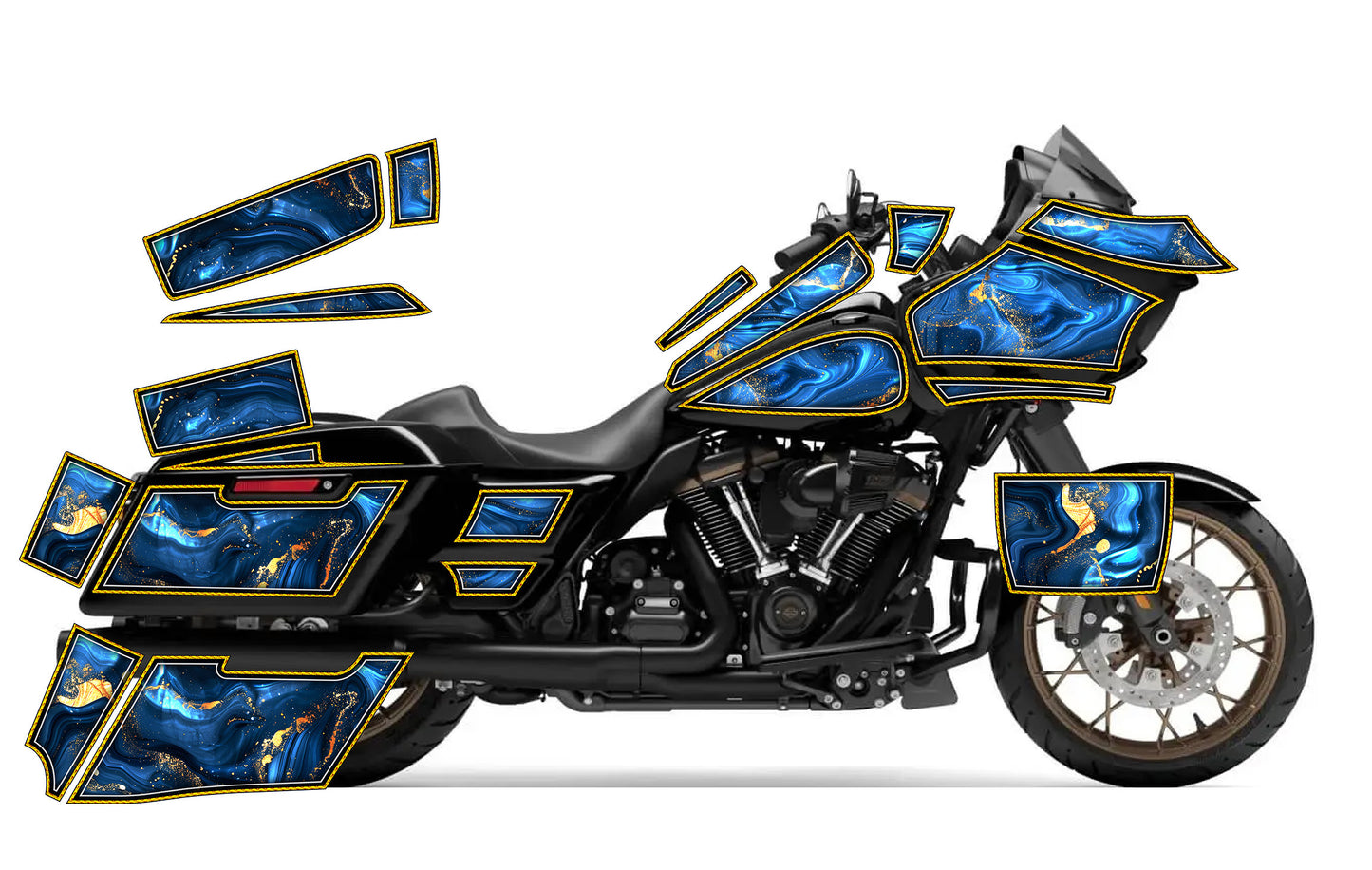2015 - 2023 Harley Davidson Road Glide Geo Graphics Kit