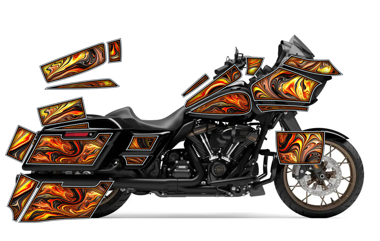 2015 - 2023 Harley Davidson Road Glide Geo Graphics Kit