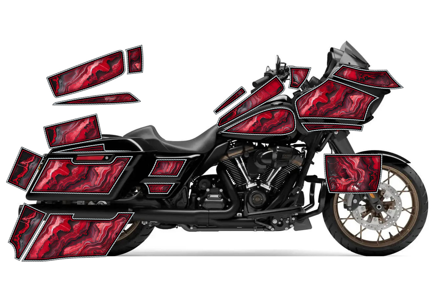 2015 - 2023 Harley Davidson Road Glide Geo Graphics Kit