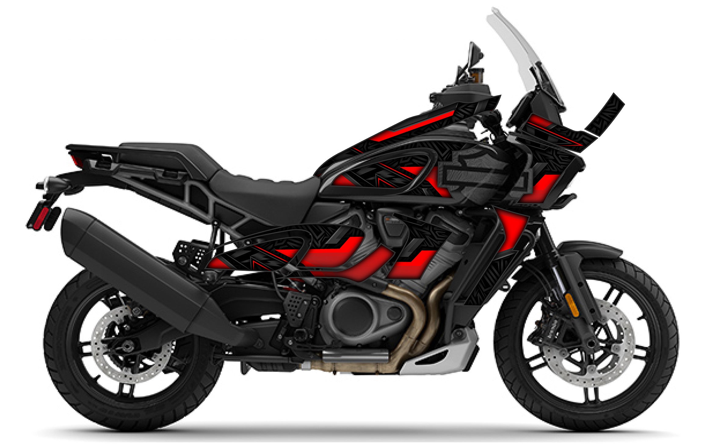 Resin Bike Adesivi 3D Resinati Per Harley Davidson Pan America 1250 (2020-2025) - Coppia Battitacco Antigraffio, Made In Italy