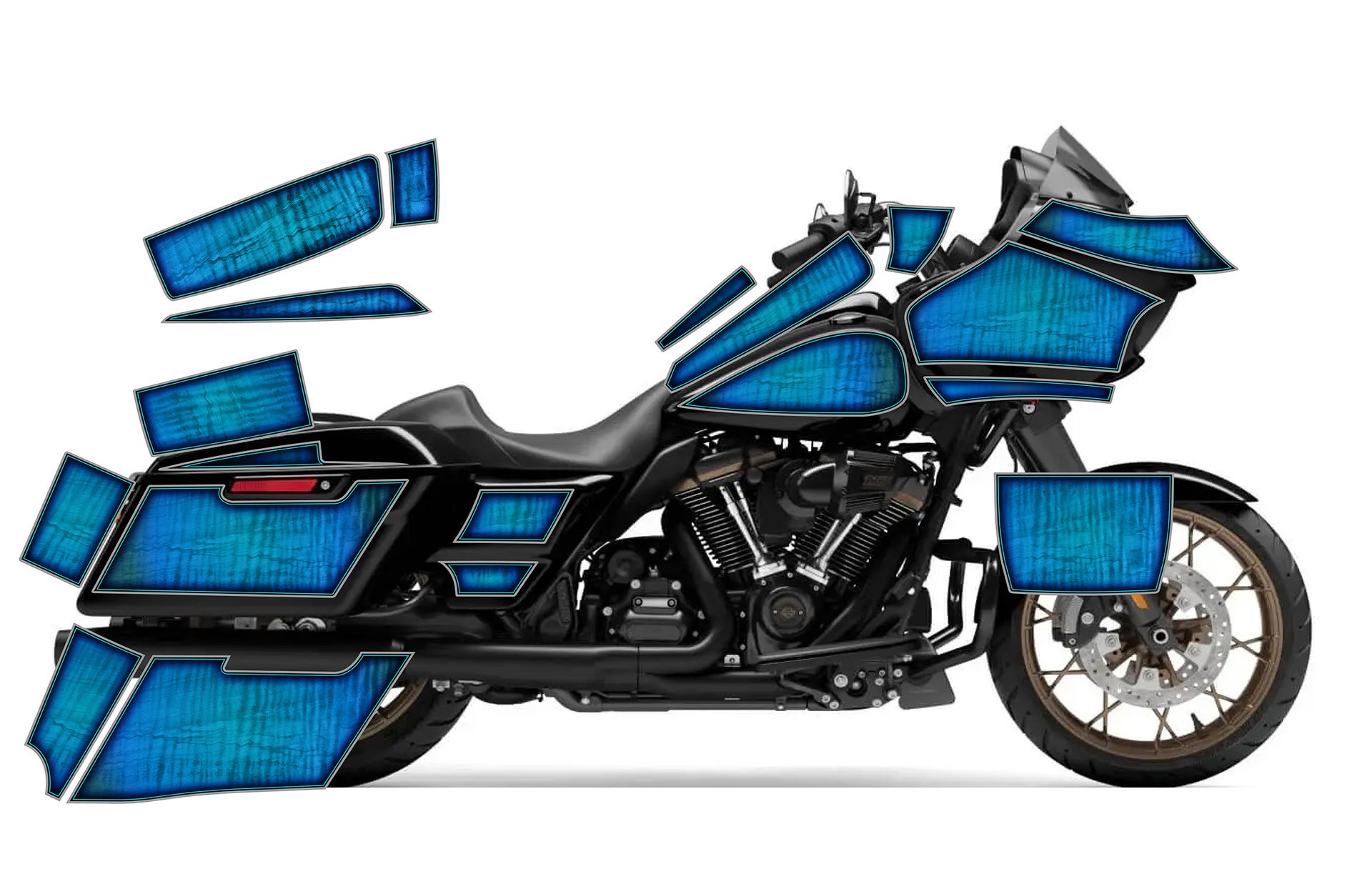 2015 2023 Harley Davidson Road Glide Rocker Graphics Kit - Main Image