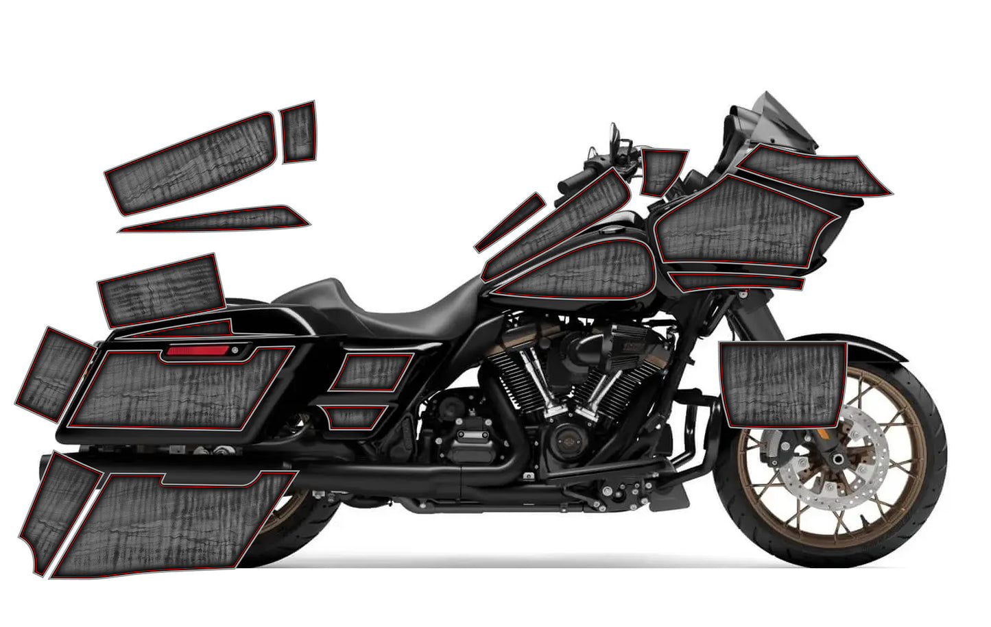2015 - 2023 Harley Davidson Road Glide Rocker Graphics Kit