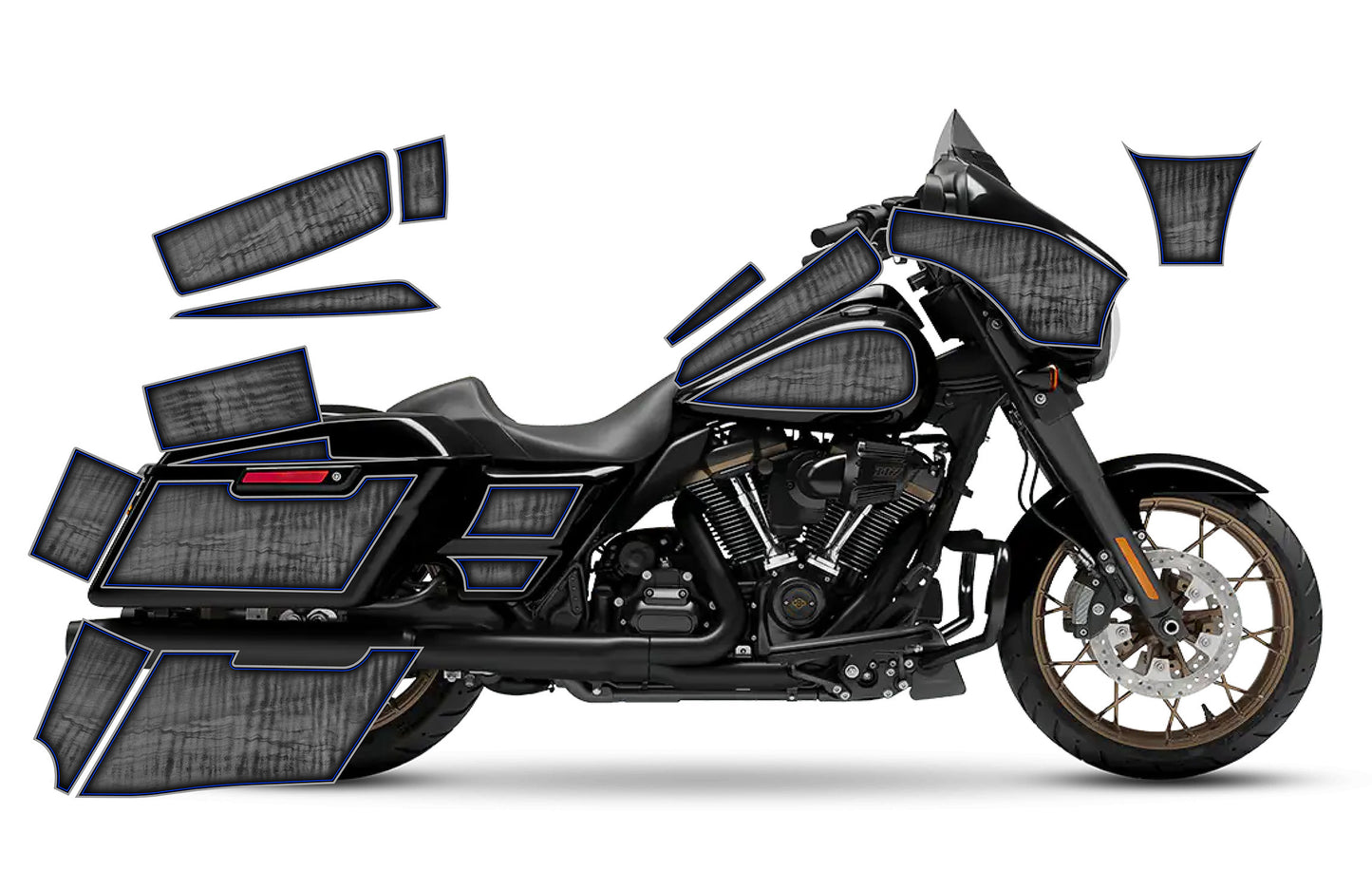 2014 - 2023 Harley Davidson Street Glide Rocker Graphics Kit