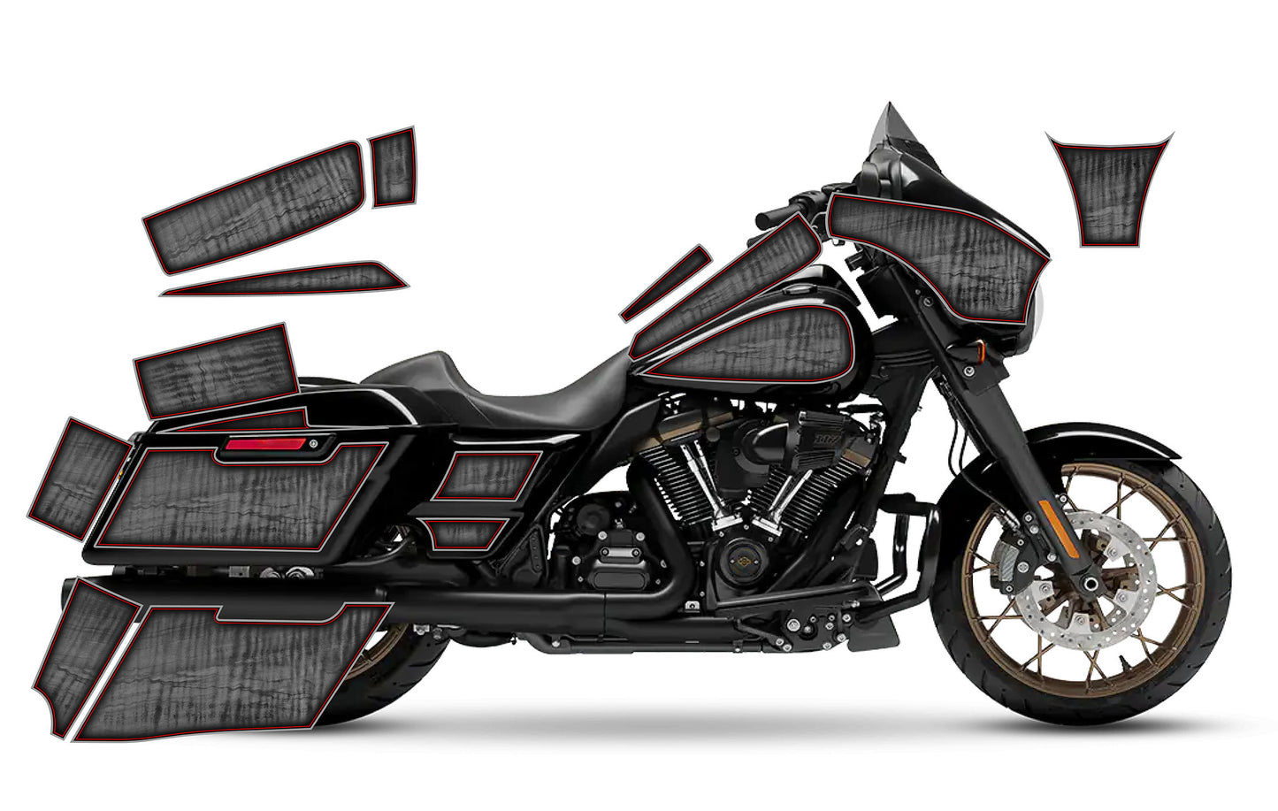 2014 - 2023 Harley Davidson Street Glide Rocker Graphics Kit