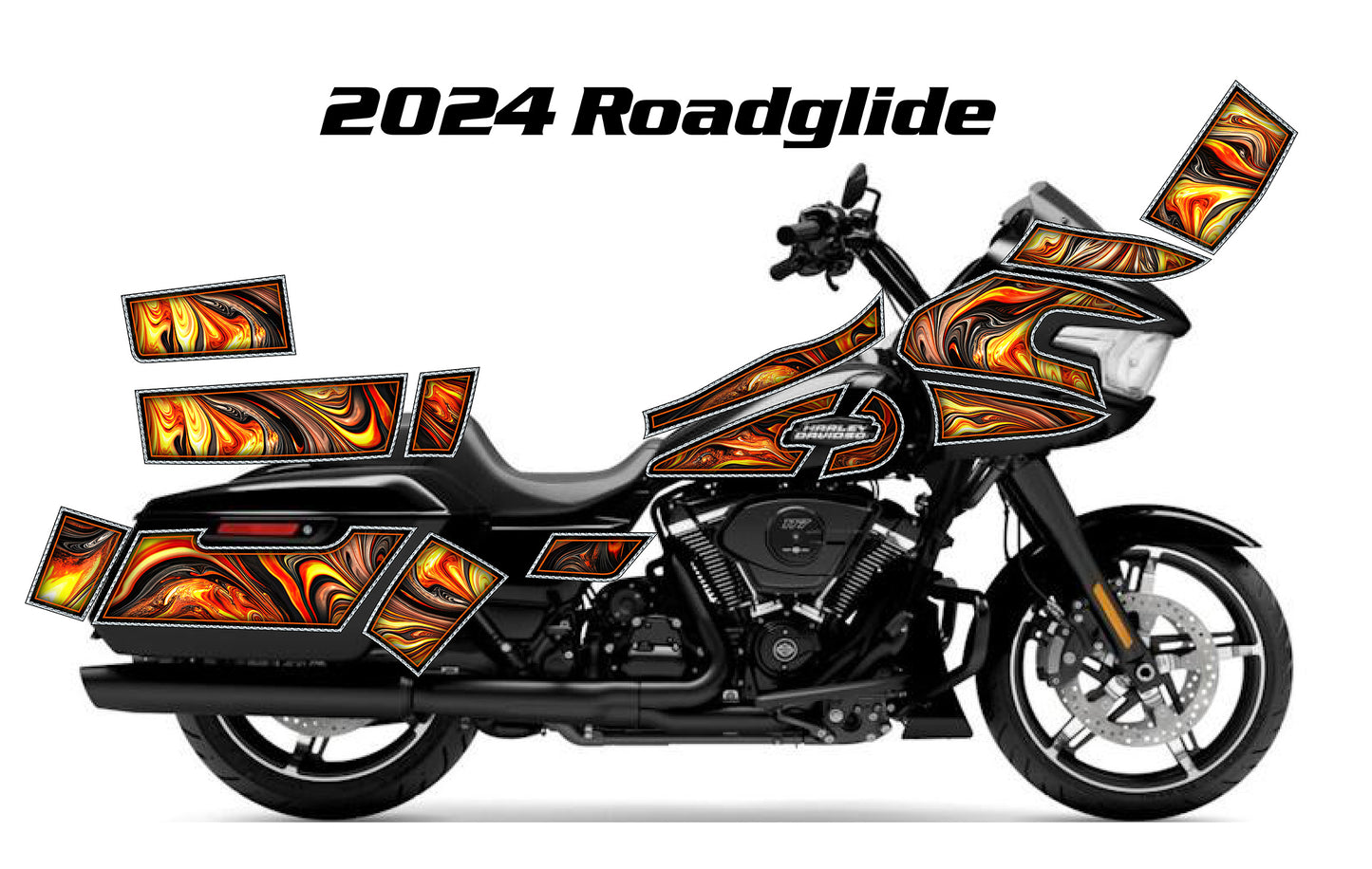 2024 Harley Davidson Road Glide Geo Graphics Kit