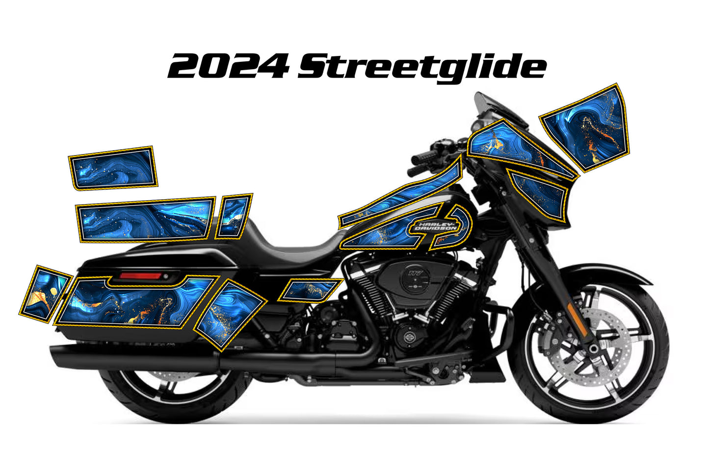 2024 Harley Davidson Street Glide Geo Graphics Kit