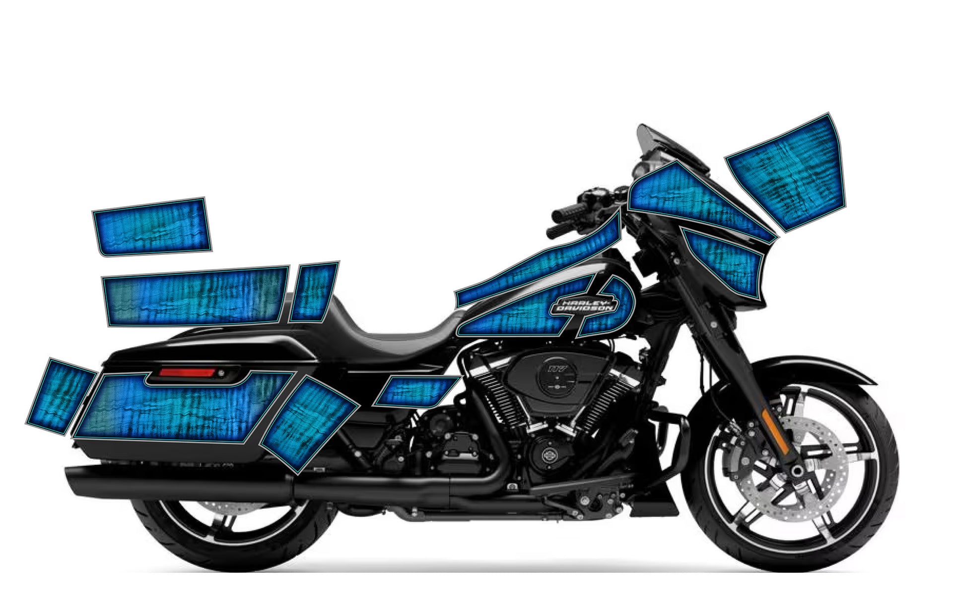 2024 2025 Harley Davidson Street Glide Rocker Graphics Kit