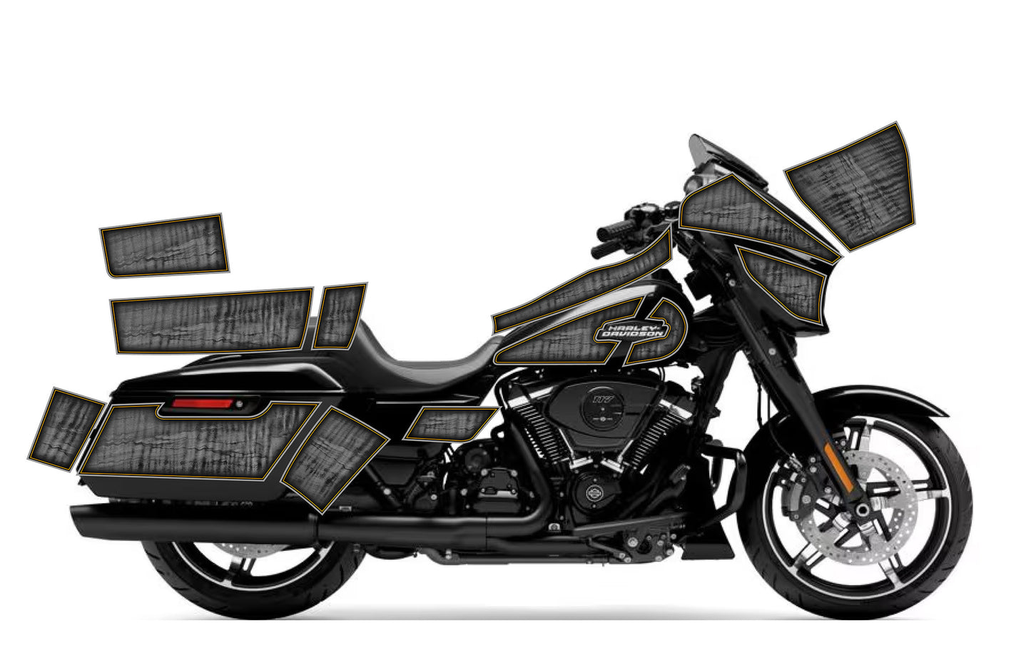 2024 - 2025 Harley Davidson Street Glide Rocker Graphics Kit