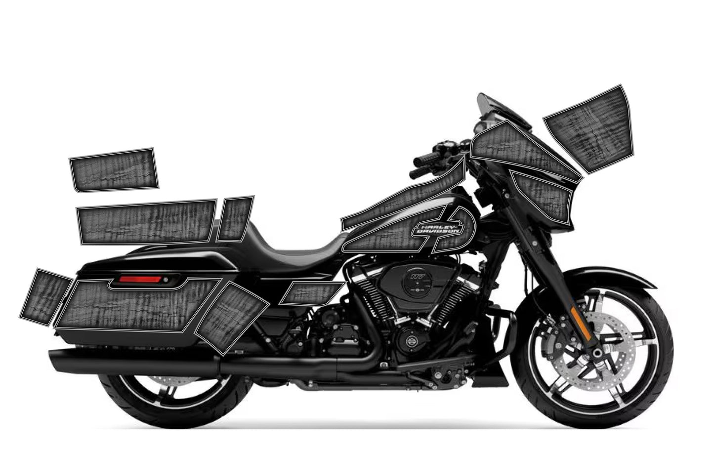 2024 - 2025 Harley Davidson Street Glide Rocker Graphics Kit
