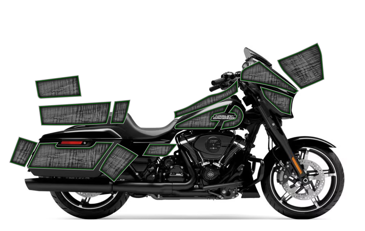 2024 - 2025 Harley Davidson Street Glide Rocker Graphics Kit
