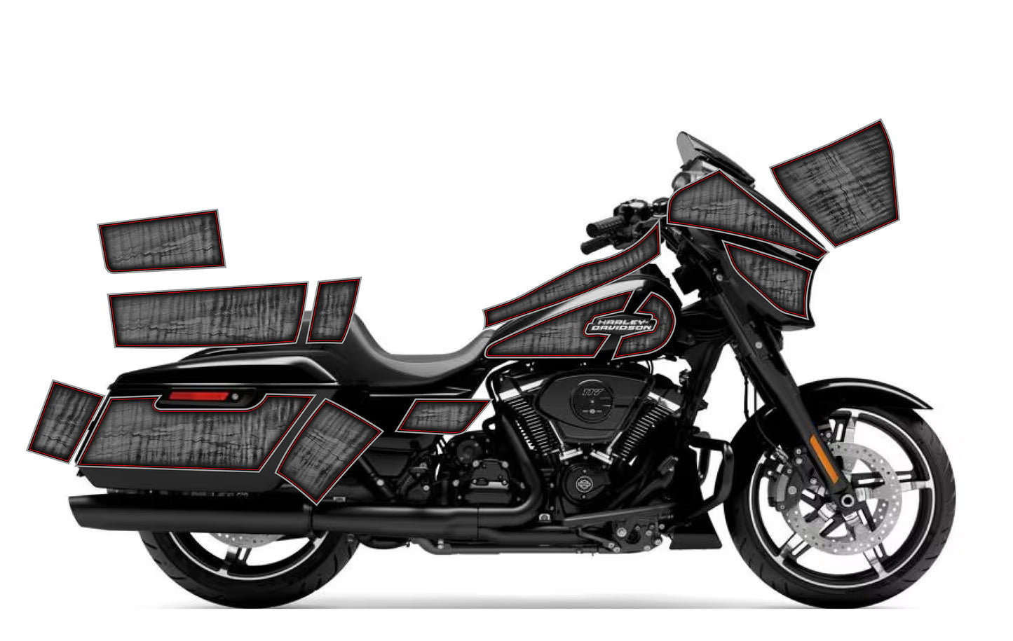 2024 - 2025 Harley Davidson Street Glide Rocker Graphics Kit