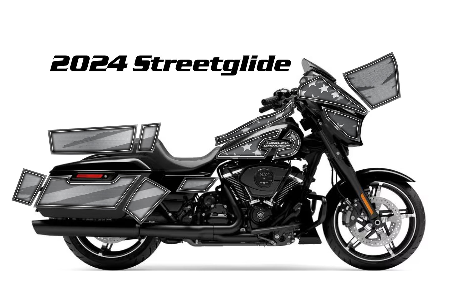 2024 Harley Davidson Street Glide The Patriot Graphics Kit