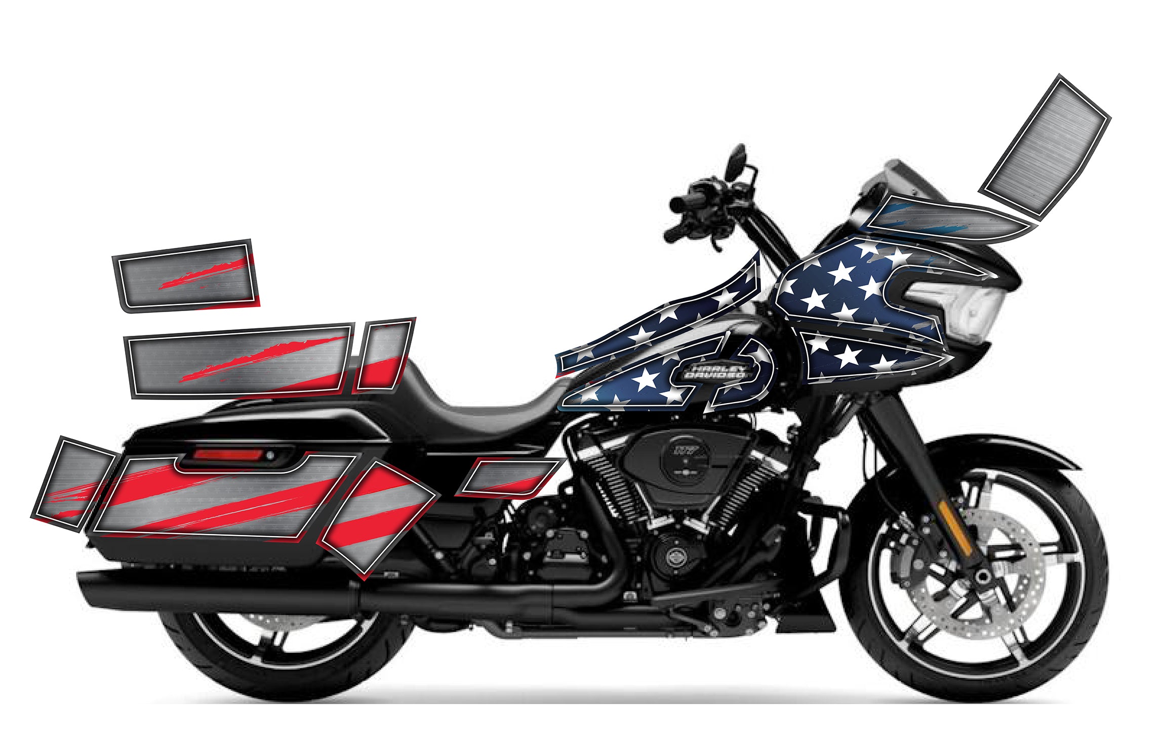 2024-2025 Harley Davidson Road Glide The Patriot Graphics