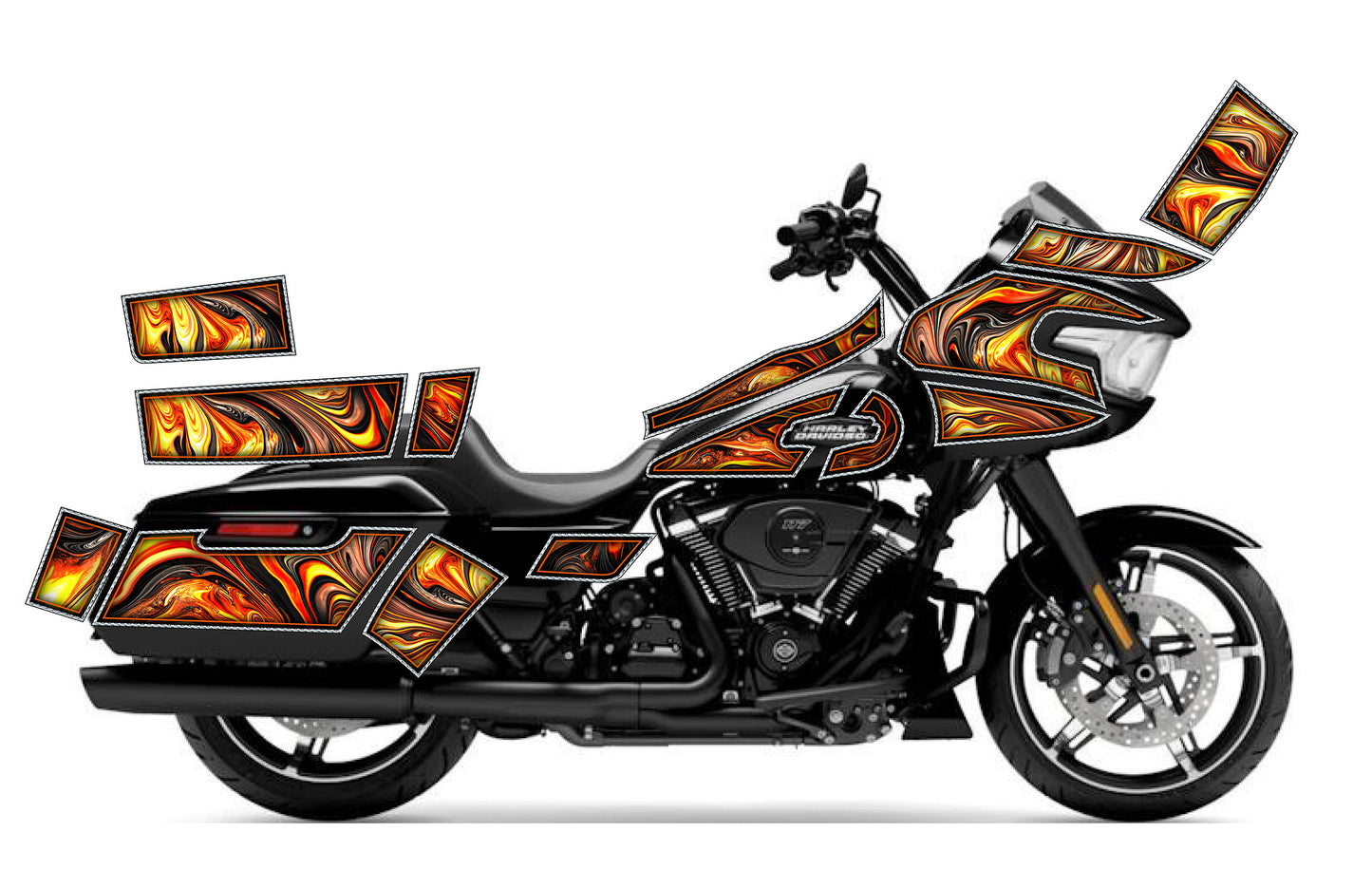2024 - 2025 Harley Davidson Road Glide Geo Graphics Kit