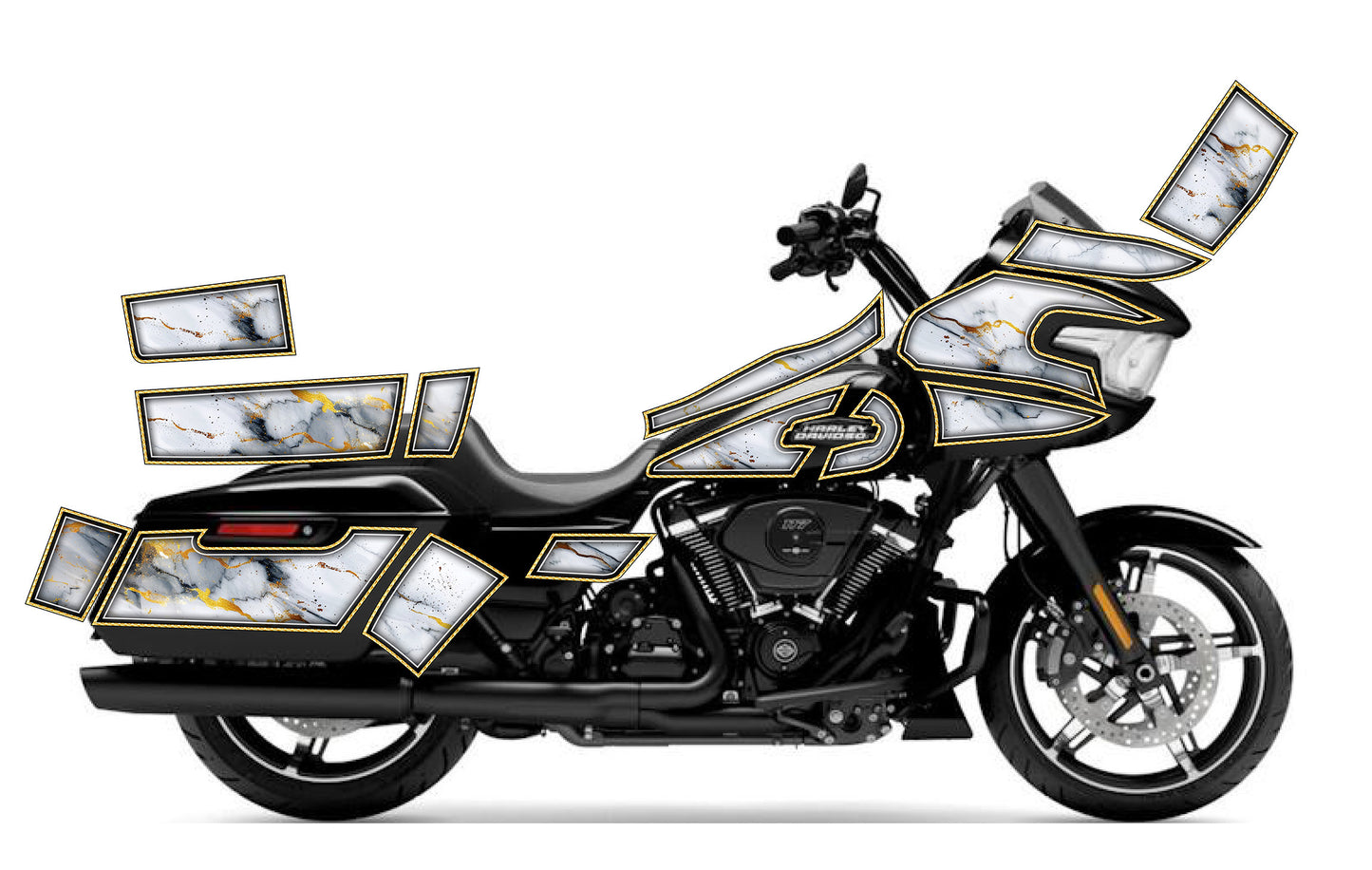 2024 - 2025 Harley Davidson Road Glide Geo Graphics Kit