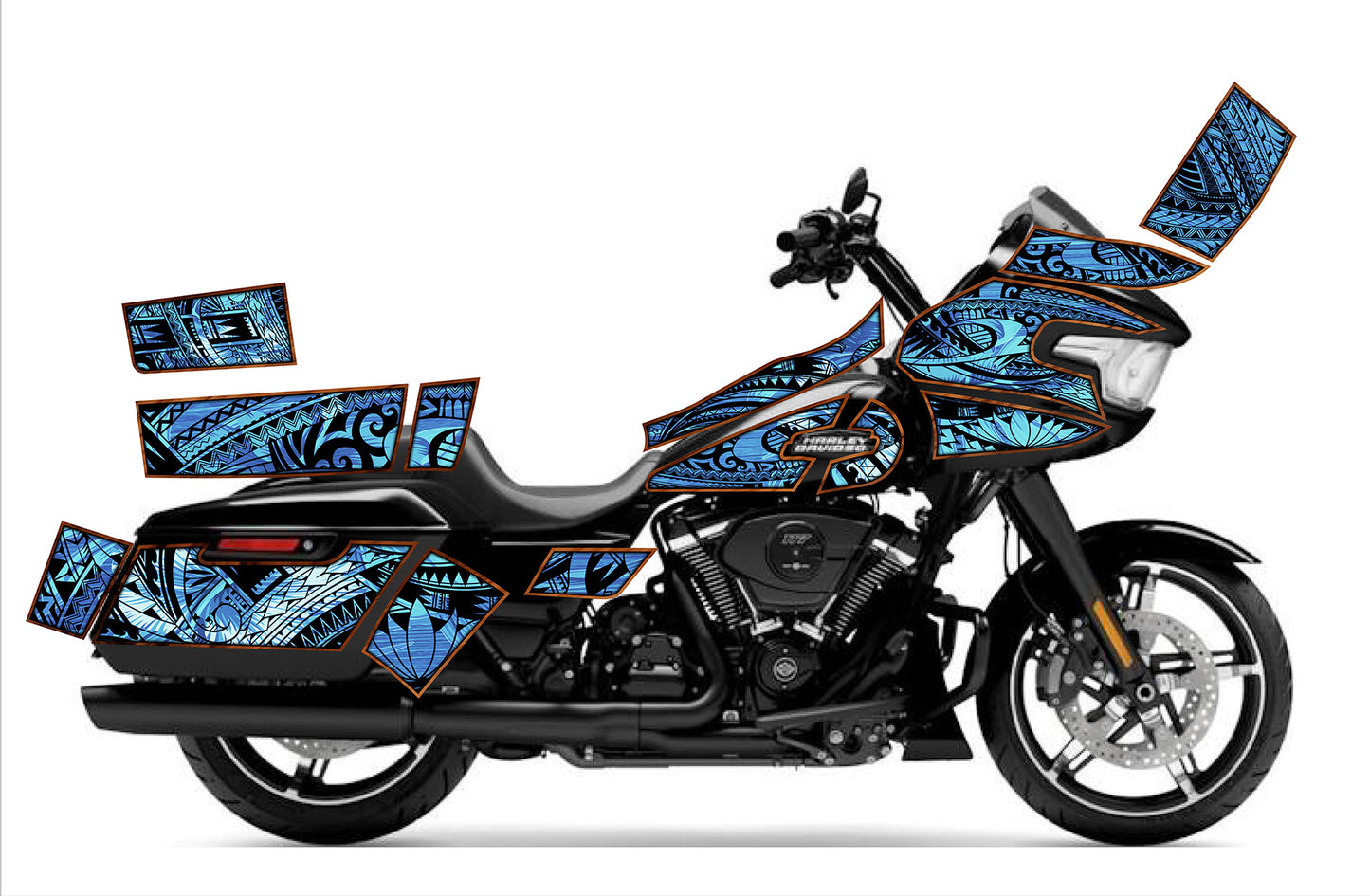 2024 - 2025 Harley Davidson Road Glide Maui Moto Graphics Kit