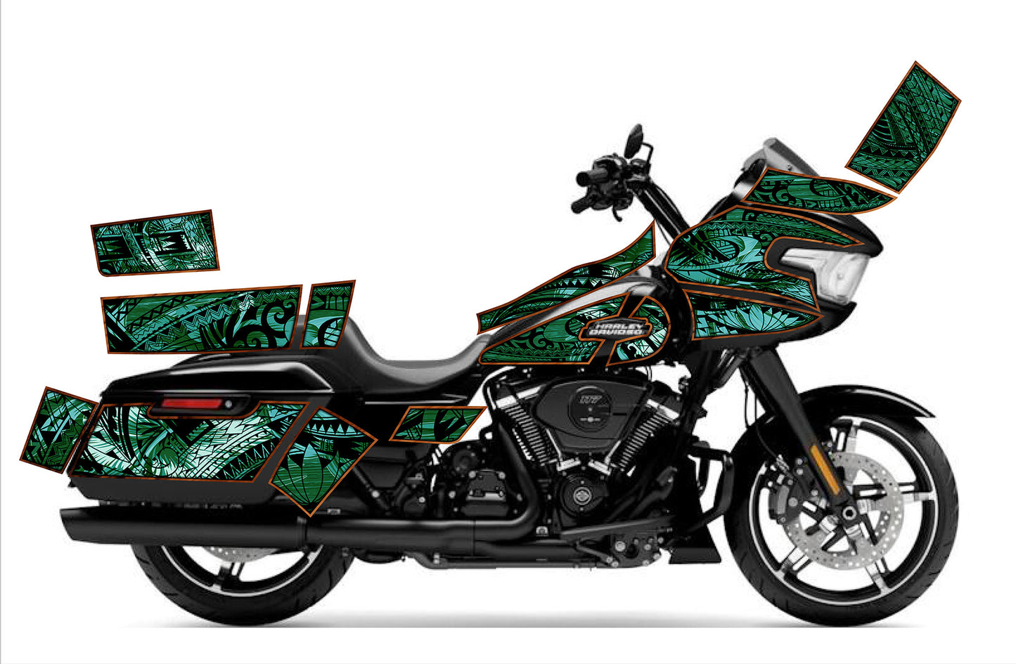 2024 - 2025 Harley Davidson Road Glide Maui Moto Graphics Kit