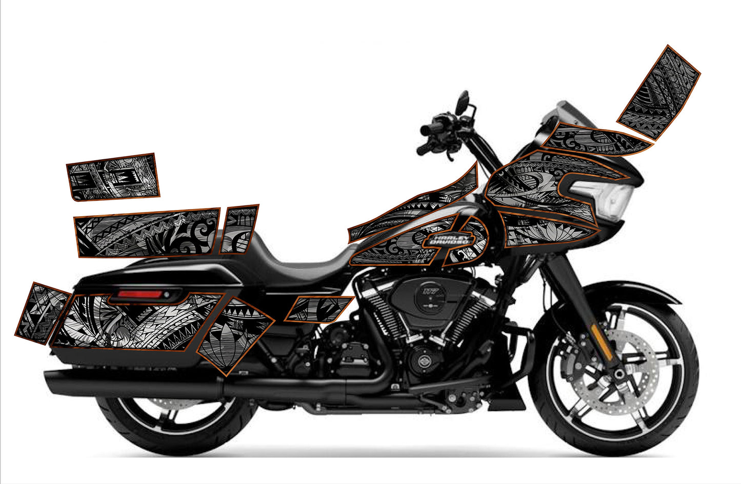 2024 - 2025 Harley Davidson Road Glide Maui Moto Graphics Kit
