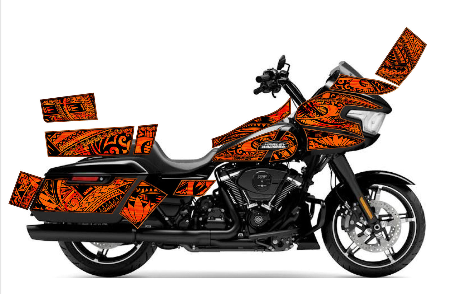 2024 - 2025 Harley Davidson Road Glide Maui Moto Graphics Kit
