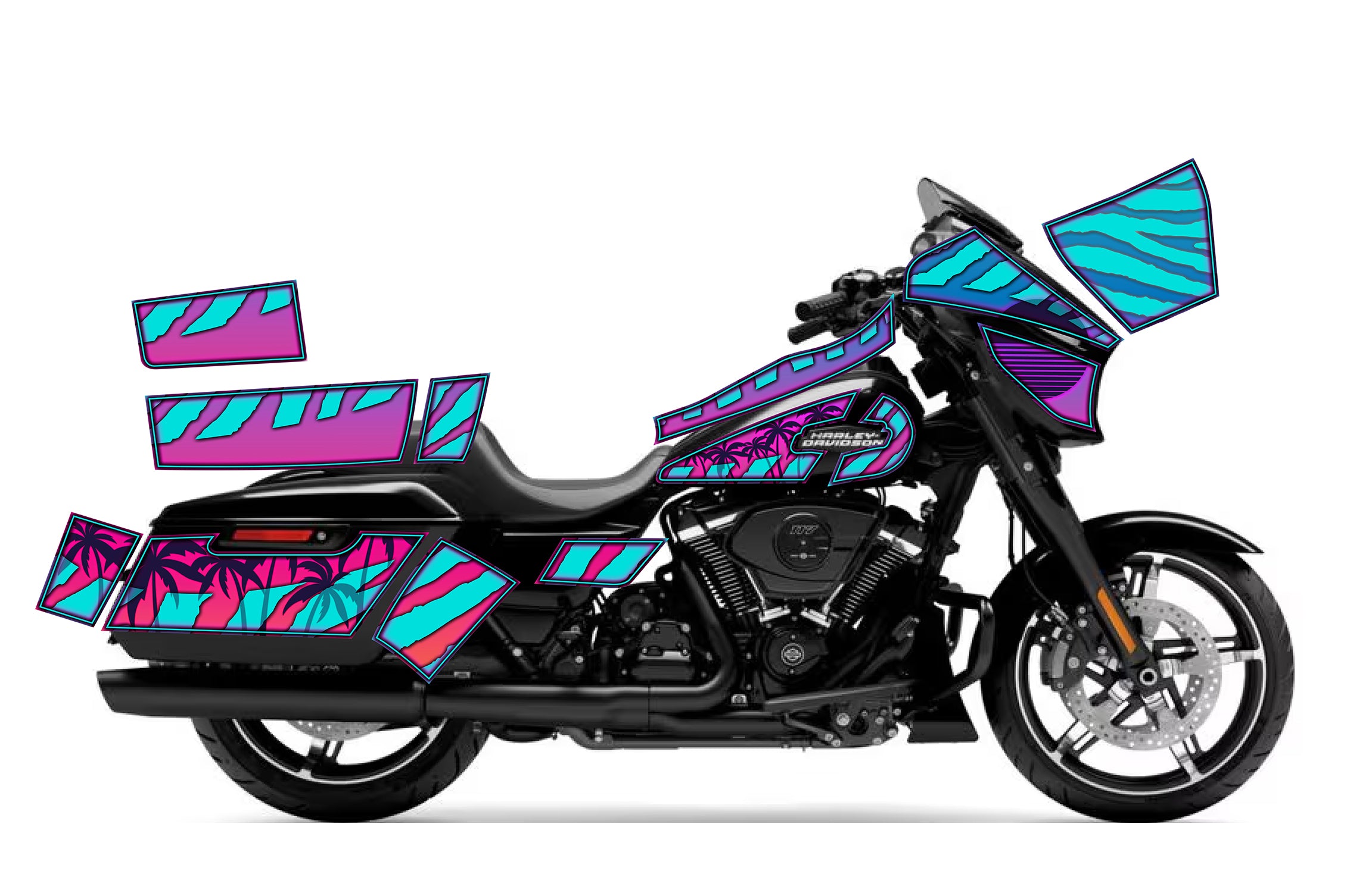 2024 - 2025 Harley Davidson Street Glide 305 Graphics Kit – Faster