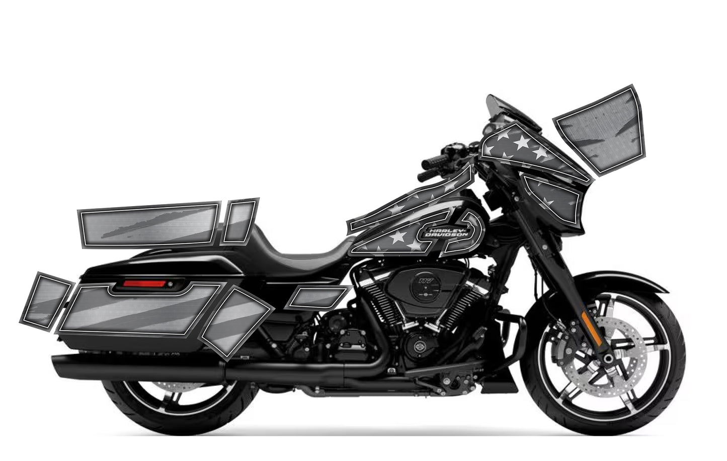 2024 - 2025 Harley Davidson Street Glide The Patriot Graphics Kit