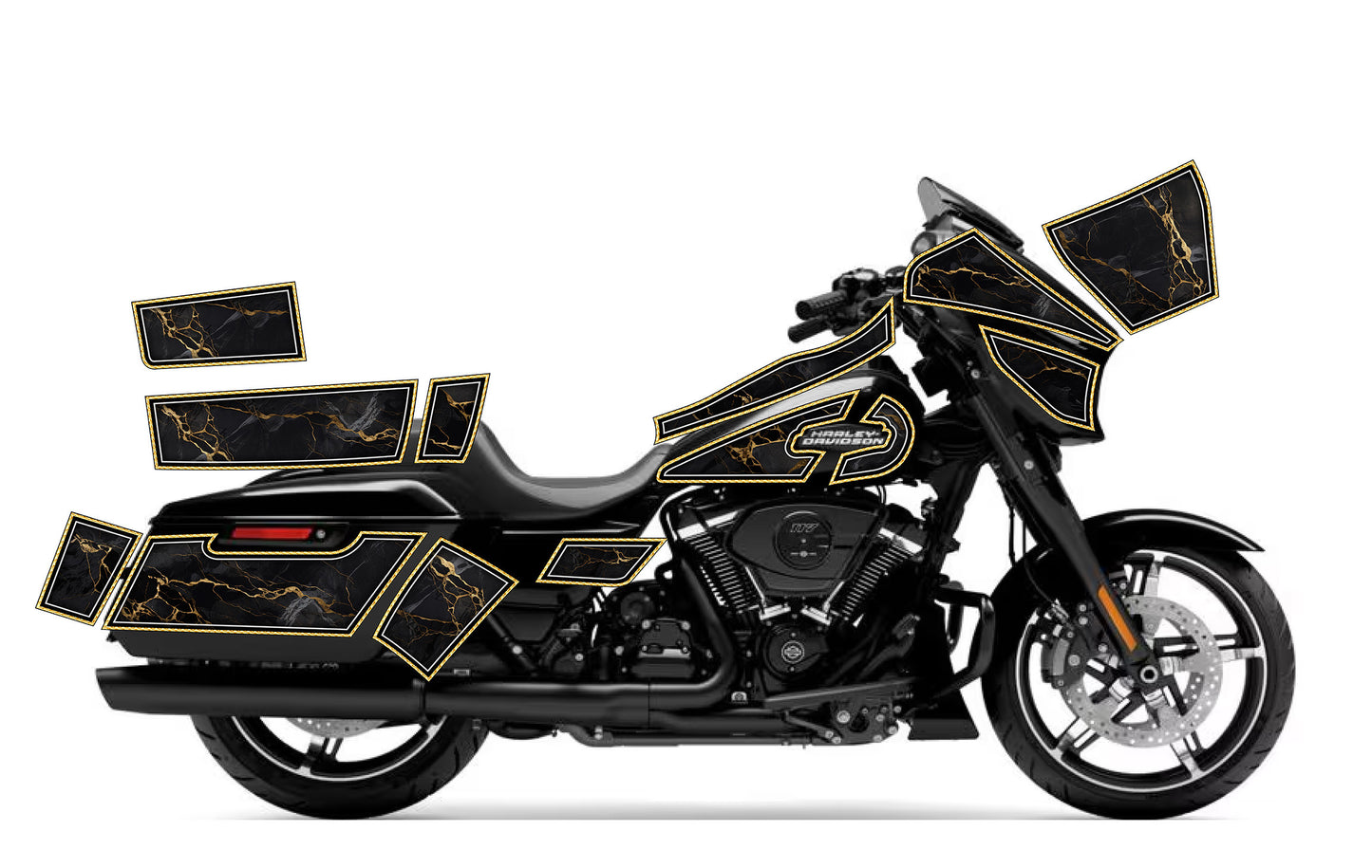 2024 - 2025 Harley Davidson Street Glide Geo Graphics Kit