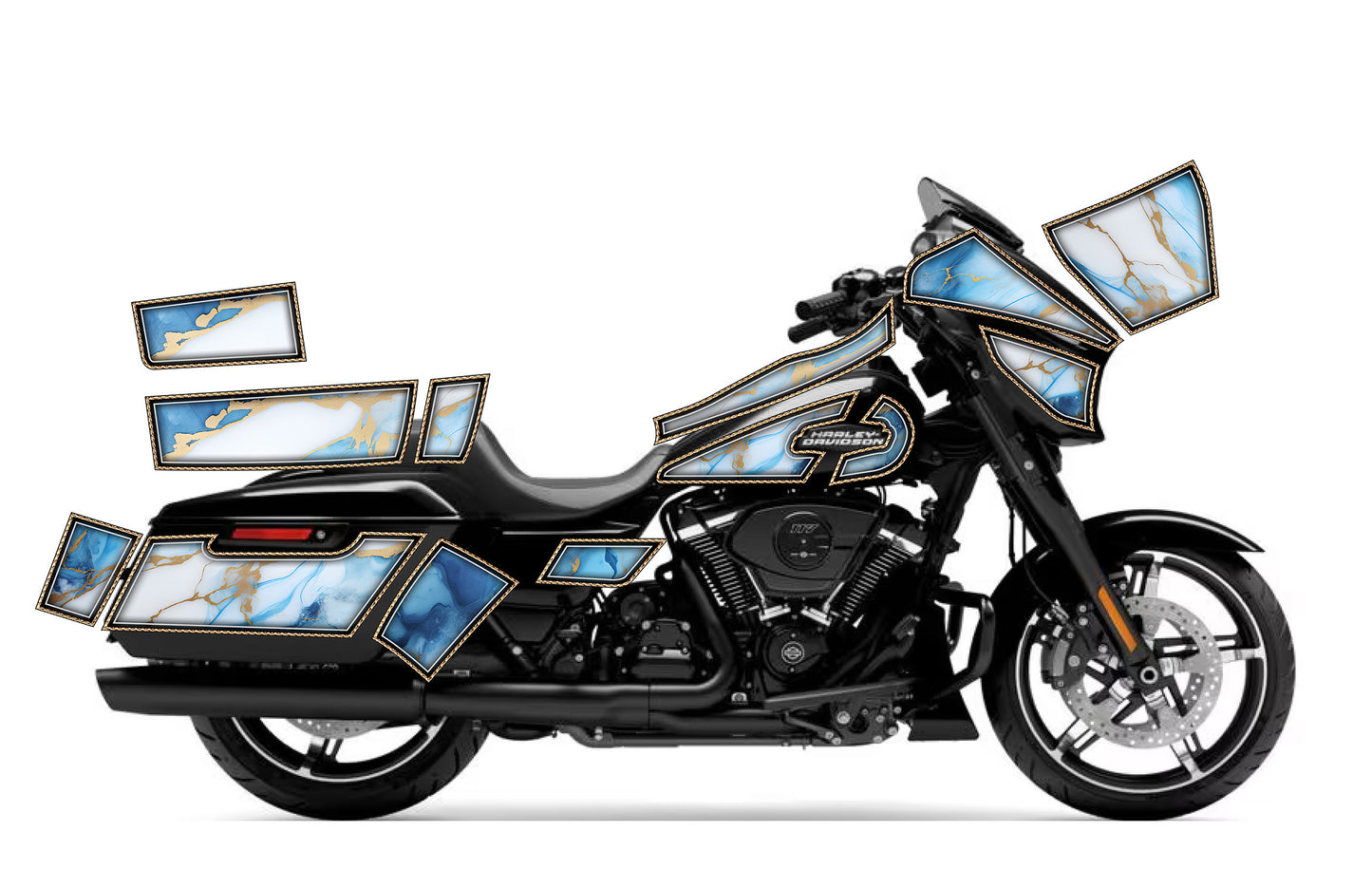 2024 - 2025 Harley Davidson Street Glide Geo Graphics Kit