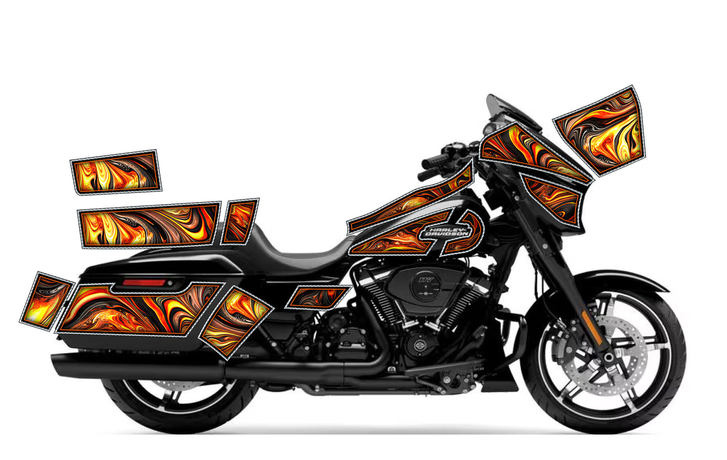 2024 - 2025 Harley Davidson Street Glide Geo Graphics Kit