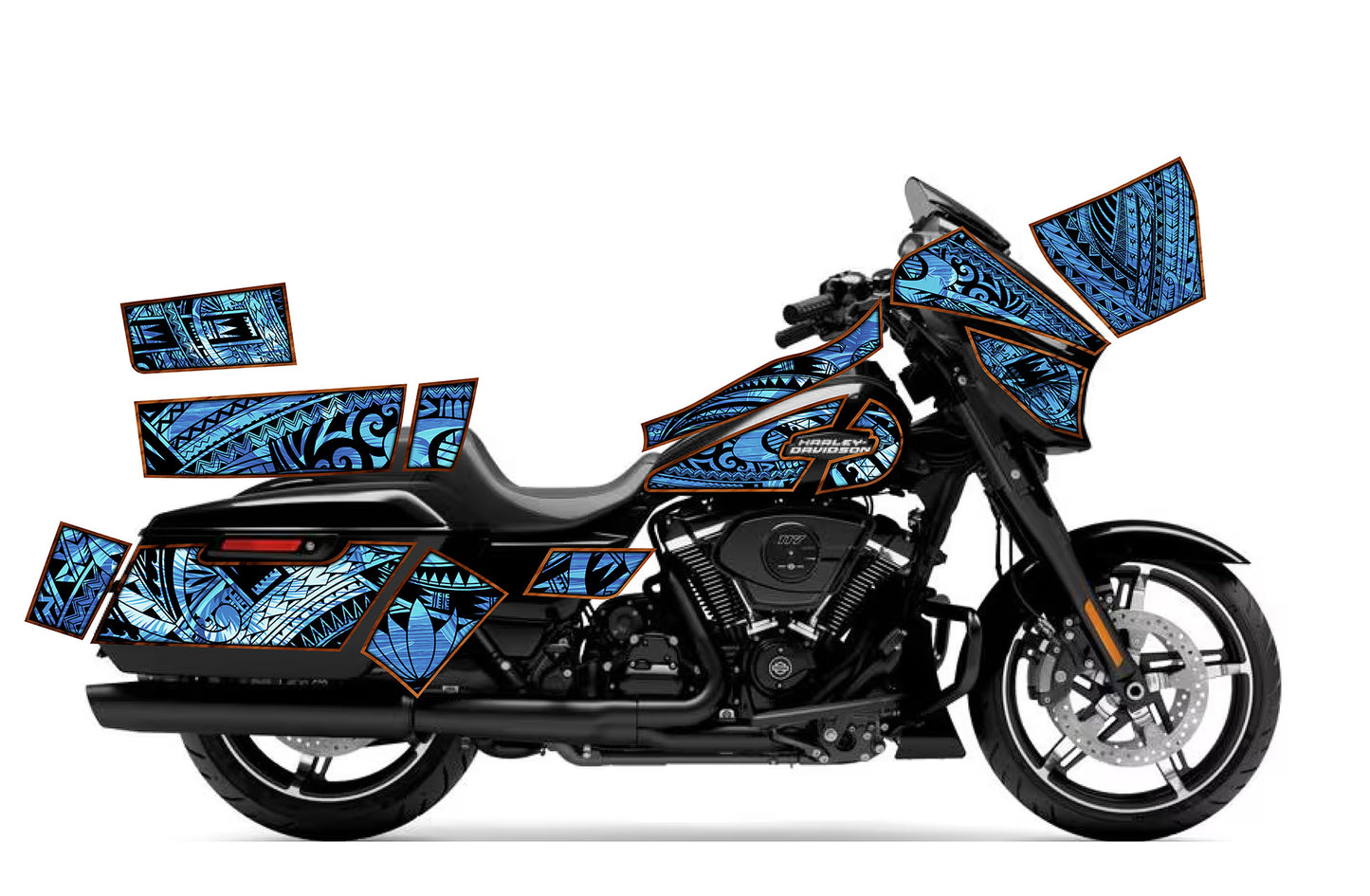 2024 -2025 Harley Davidson Street Glide Maui Moto Graphics Kit