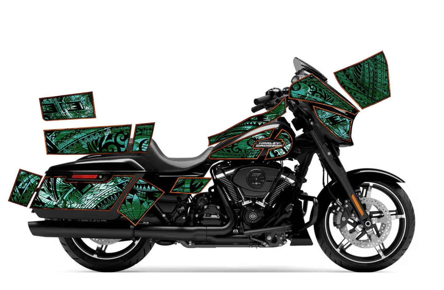 2024 -2025 Harley Davidson Street Glide Maui Moto Graphics Kit
