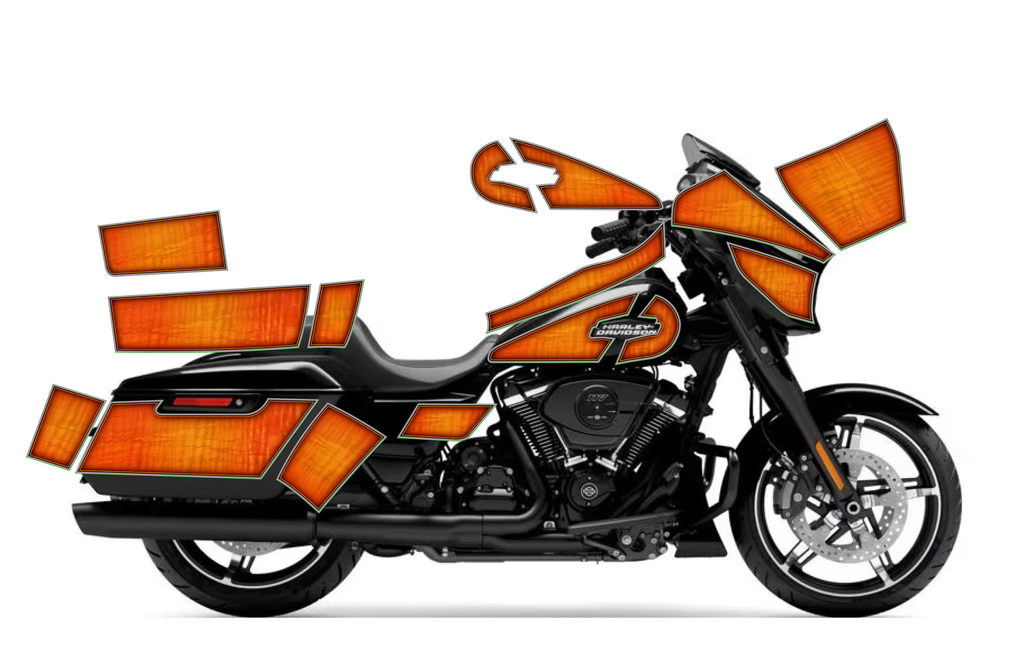 2024 - 2025 Harley Davidson Street Glide Rocker Graphics Kit